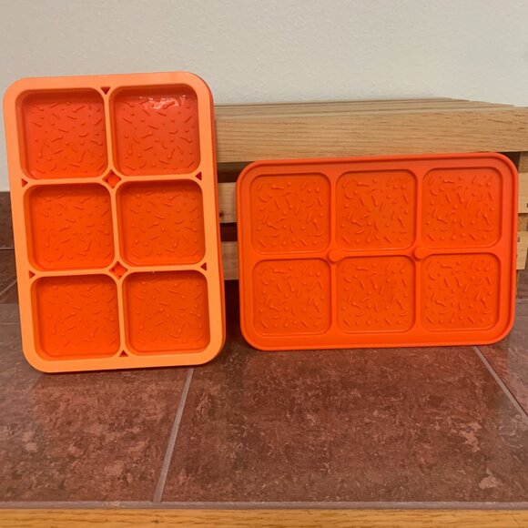 Pampered Chef Ice Cream Sandwich Maker Mold, Silicone & Nylon, Orange, #2493 - Picture 2 of 11